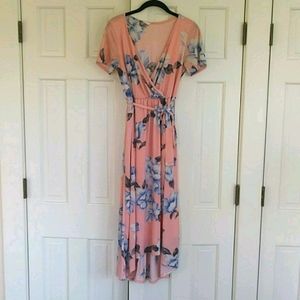 Pinkblush Maternity High-Low faux-Wrap Dress